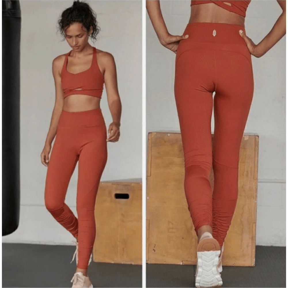 Free People Movement Freeform High Rise Pink/ Rose/ Burnt‎ Orange Size XS